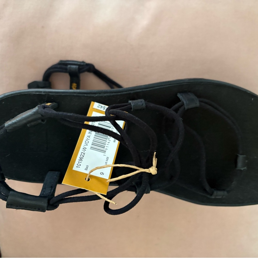 Teva Black Lace-Up Strappy Sandal